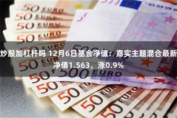 炒股加杠杆吗 12月6日基金净值：嘉实主题混合最新净值1.563，涨0.9%